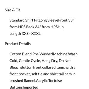 Agnes & Dora Tops - BNWT Agnes and Dora flannel tunic Agnes & Dora Tops - BNWT Agnes and Dora flannel tunic